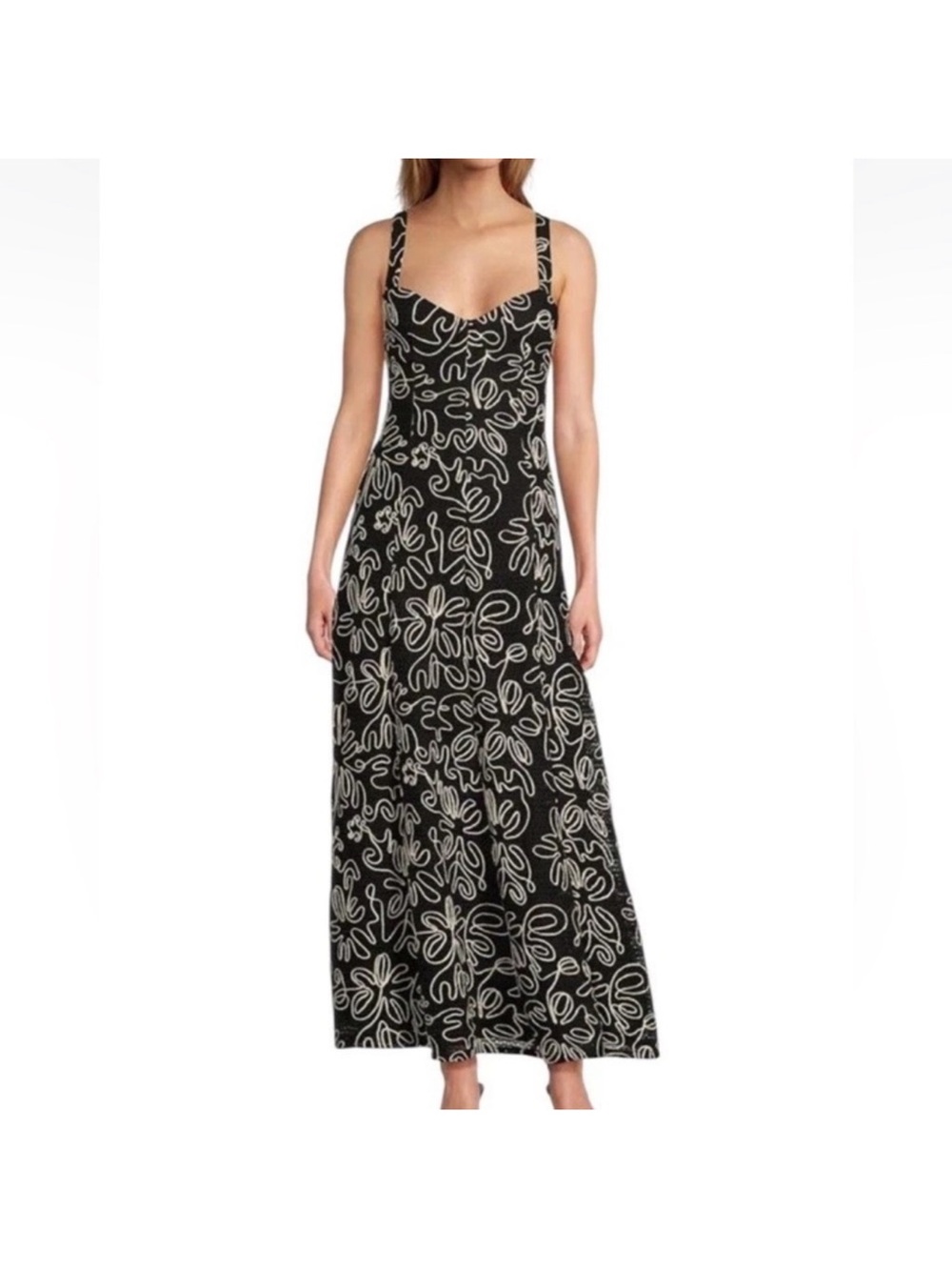 Antonio Melani Black and White Floral Maxi
